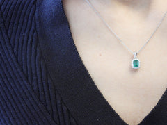 Rectangular Emerald and Diamonds